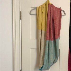 Color Block Scarf in Yellow, Pink, and Blue